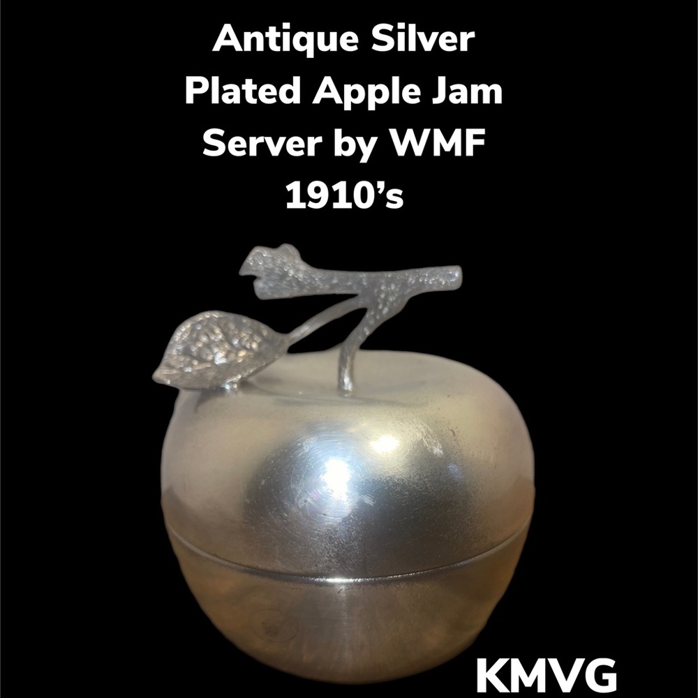 Antique Silver Plated Apple Jam/Preserves Server Manufactured by WMF 1910’s